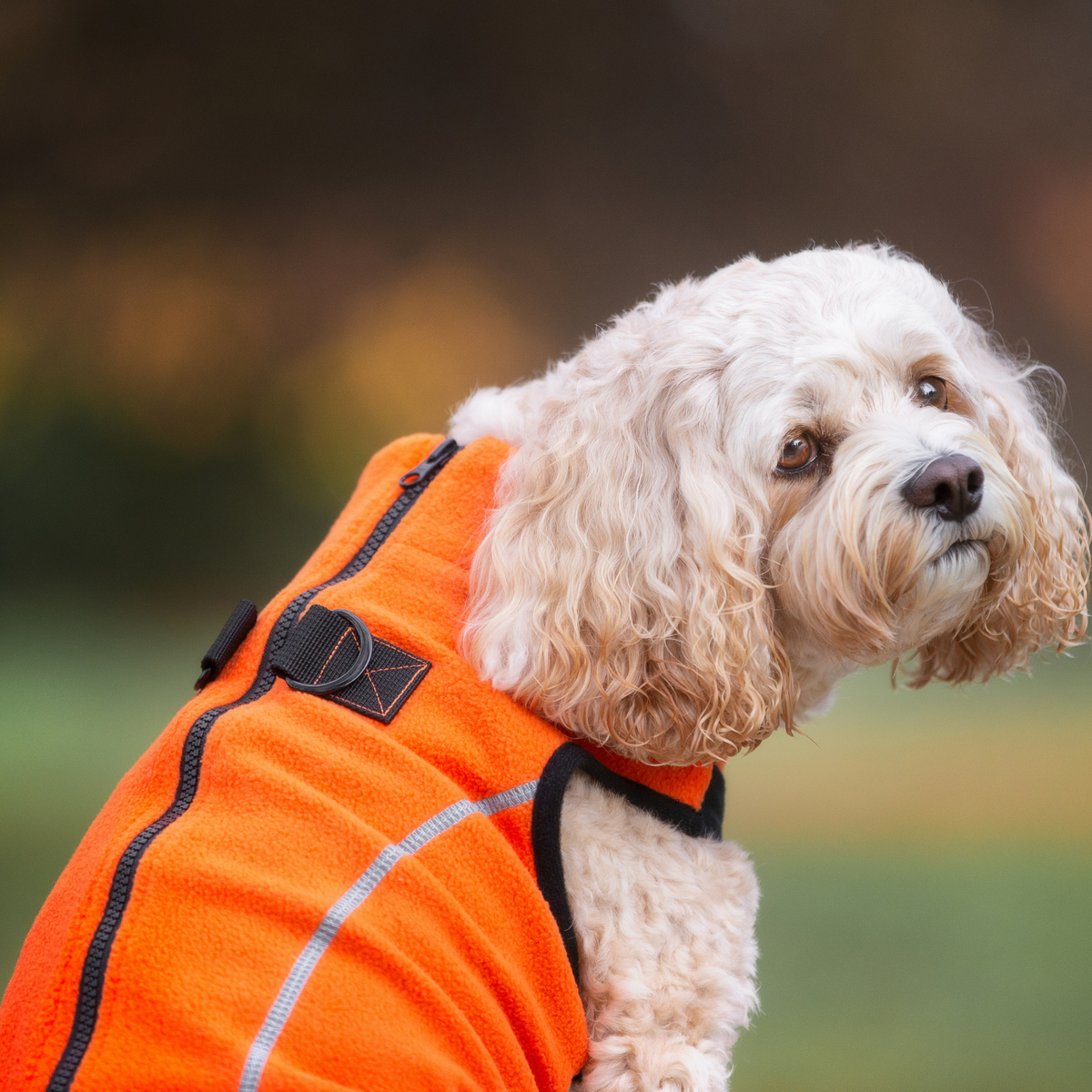 Zipped Orange Dog Fleece Coat - Your Pup